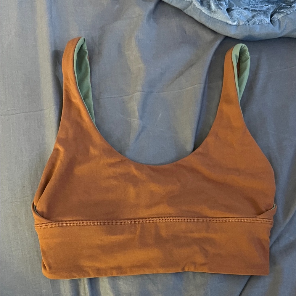 lululemon Reversible Orange and Green Sports Bra